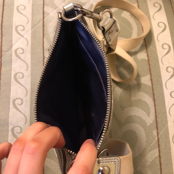 Silver crossbody coach purse - Picture 3 of 3